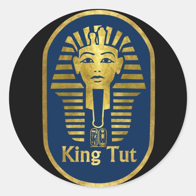 King Tut Classic Round Sticker (Front)