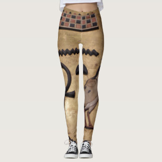 King Tut Egyptian Ankh Tablet Leggings