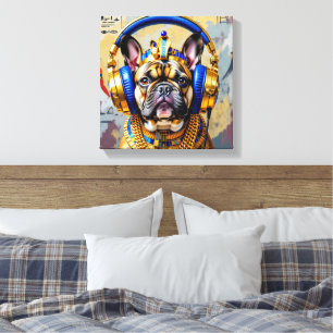 KING TUT-FRENCH BULLDOG 2 CANVAS PRINT