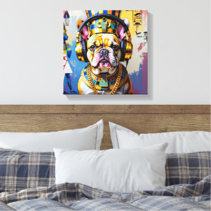 KING TUT-FRENCH BULLDOG CANVAS PRINT