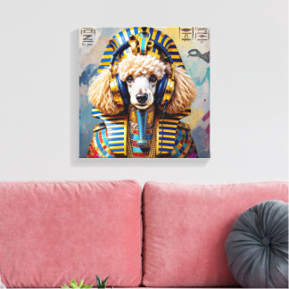 KING TUT-FRENCH POODLE CANVAS PRINT