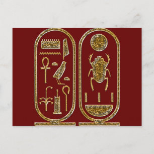 King Tut Hieroglyphics Postcard