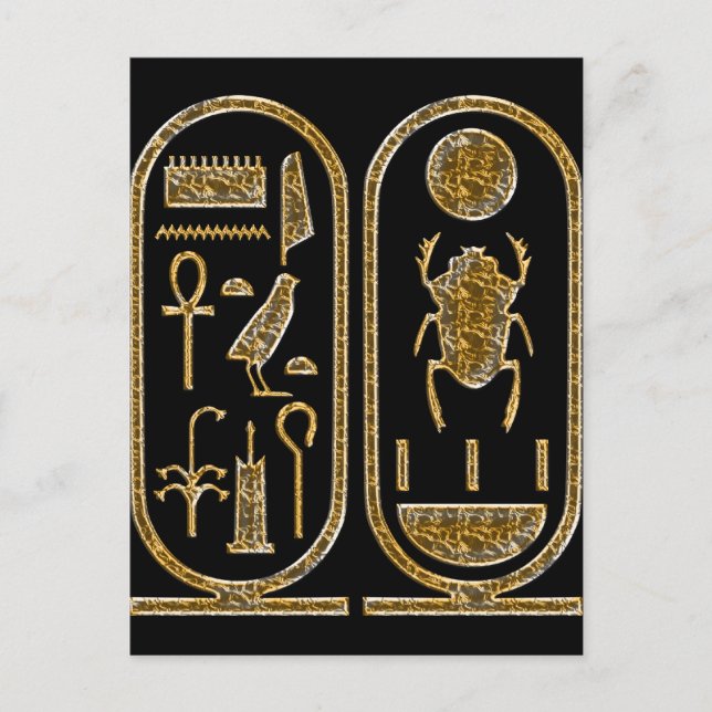 King Tut  Hieroglyphics Postcard (Front)
