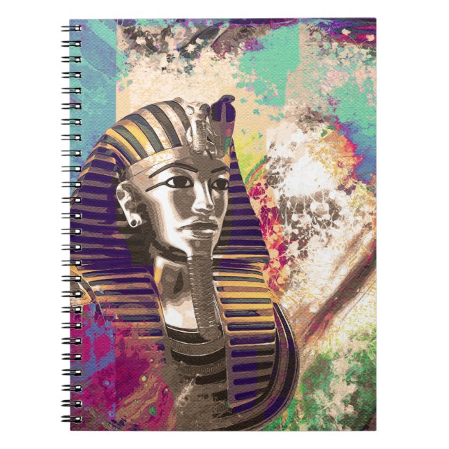 King Tut  Mask Abstract composition Spiral Notebook (Front)