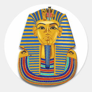 King Tut Mask Classic Round Sticker