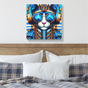 KING TUT PERSIAN CAT COOL 9 CANVAS PRINT
