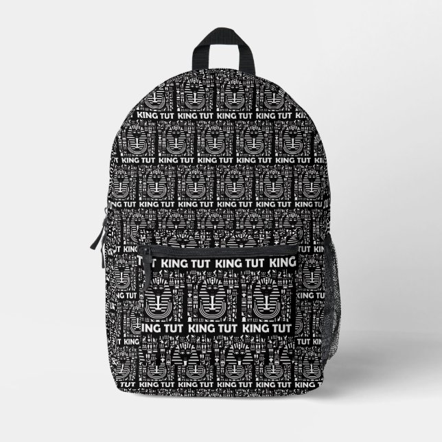 King tut pharaoh egyptian Hieroglyphic Alphabet Printed Backpack (Front)
