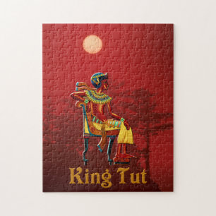 King Tut under a setting sun Jigsaw Puzzle