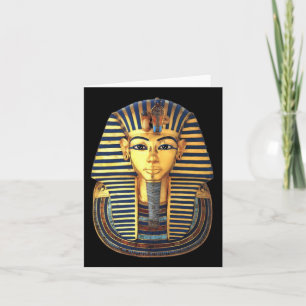 King Tutankhamun, Gold Mask, Egyptian Pharaoh Card