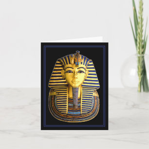 King Tutankhamun, Gold Mask, Egyptian Pharaoh Card