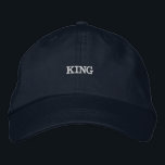 KING versatile addition to your wardrobe Outfit  Embroidered Hat<br><div class="desc">Rule your look with this navy cap featuring "KING" text embroidered in classic style. The cap’s adjustable cotton design ensures a comfortable fit,  making it a versatile addition to your wardrobe.</div>