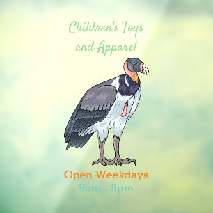 King vulture bird cartoon illustration 