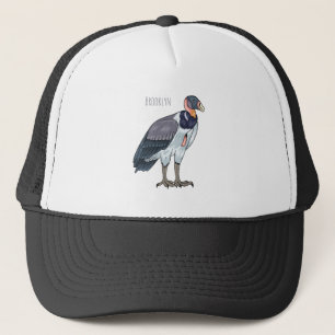 King vulture bird cartoon illustration  trucker hat