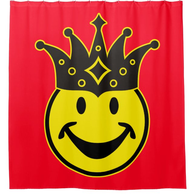 King yellow + your backg. & ideas shower curtain (Front)