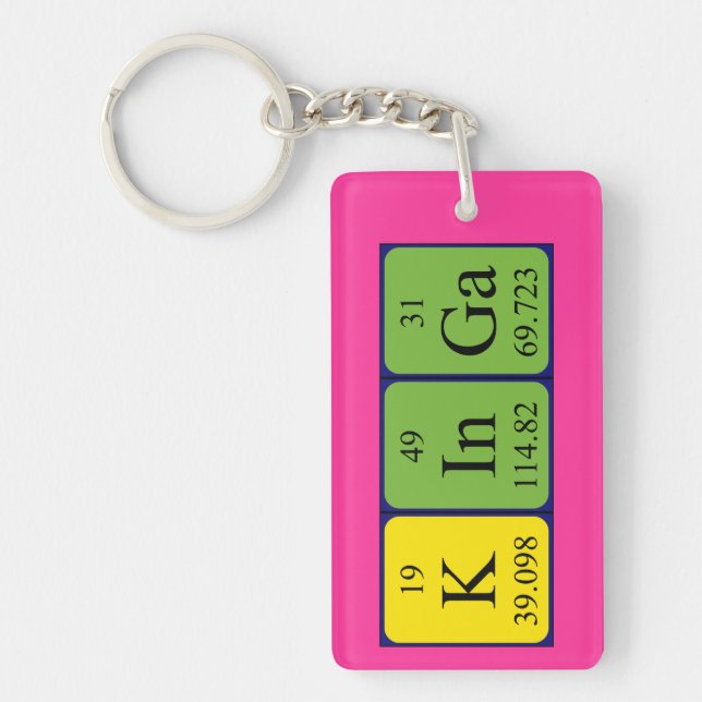 Kinga periodic table name keyring (Front)