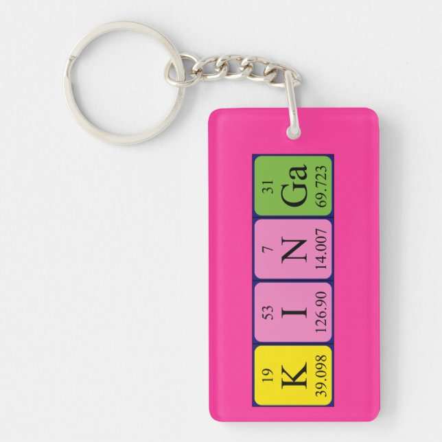 Kinga periodic table name keyring (Front)