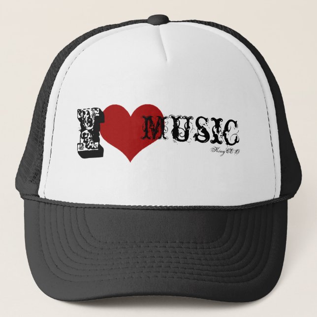 KingCEO's I love Music Trucker Hat (Front)