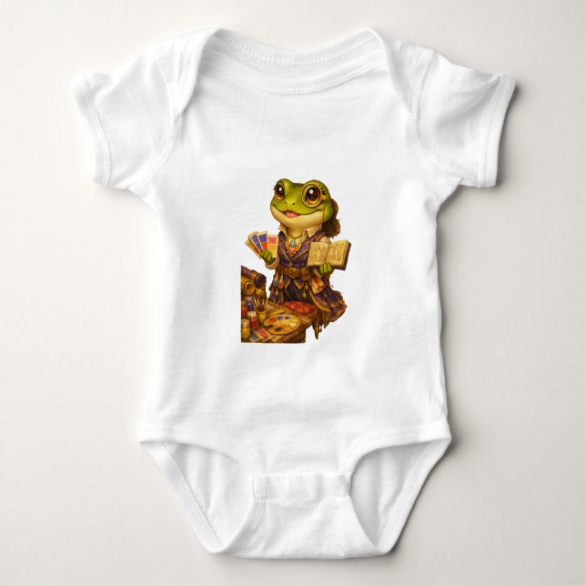 Kingdom Designer Frog Character Baby Bodysuit (Front)