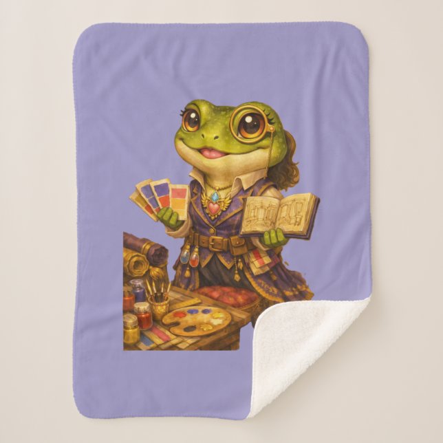 Kingdom Designer Frog Character Sherpa Blanket (Front)