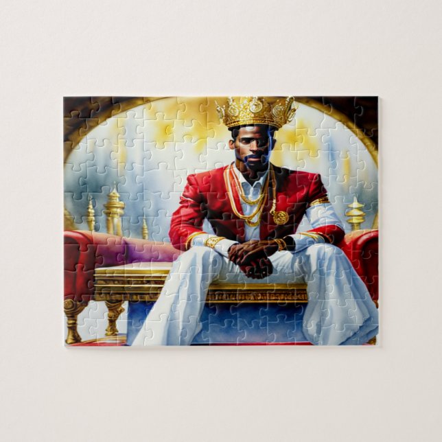 Kingdom Man Black Christian Art Puzzle (Horizontal)