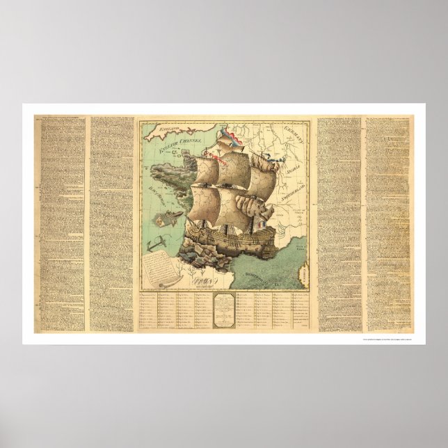 Kingdom of France as a Sailing Ship 1796 Poster (Front)
