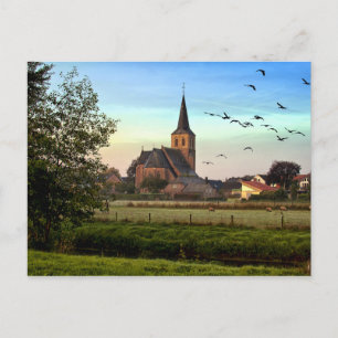 Kingdom of God Church Sunrise Landscape Postcard