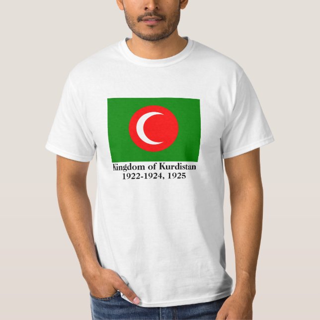 Kingdom of Kurdistan Flag (1922-1924, 1925) T-Shirt (Front)