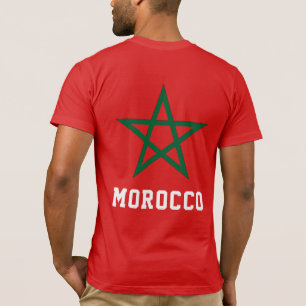Kingdom Of Morocco Flag Red Green Star Moroccan T-Shirt