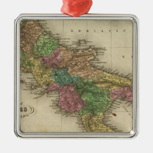 Kingdom of Naples or The Two Sicilies 2 Metal Tree Decoration