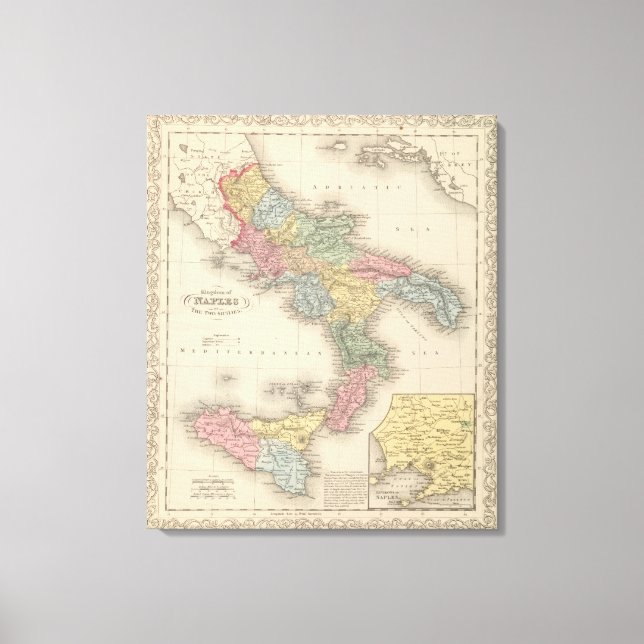 Kingdom of Naples or the Two Sicilies Canvas Print (Front)