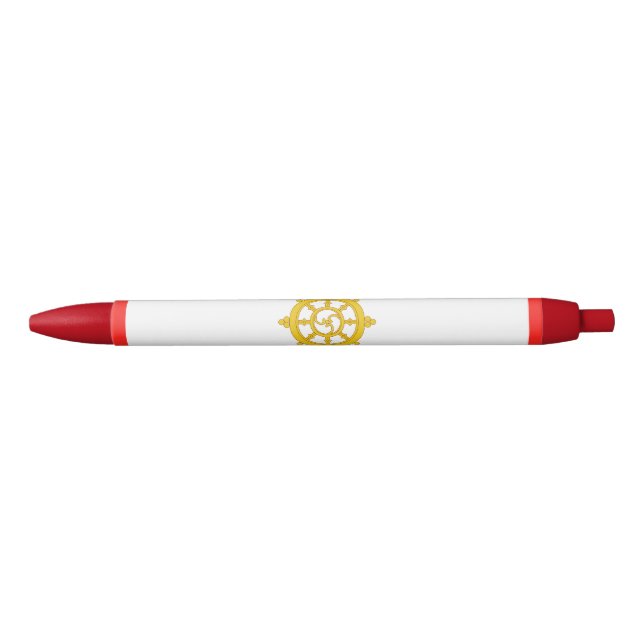 Kingdom of Sikkim Flag Black Ink Pen (Front)
