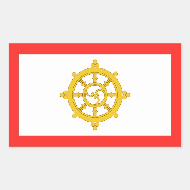 Kingdom of Sikkim Flag Rectangular Sticker (Front)