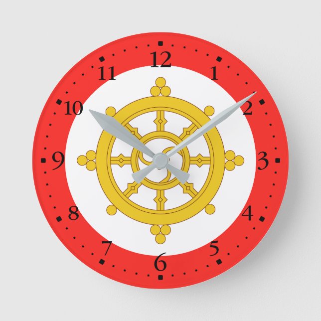 Kingdom of Sikkim Flag Round Clock (Front)
