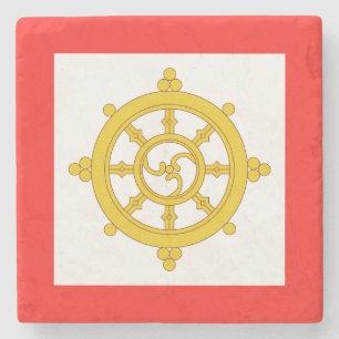 Kingdom of Sikkim Flag Stone Coaster