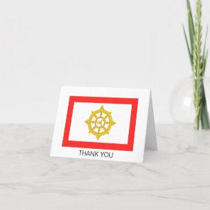 Kingdom of Sikkim Flag Thank You Card