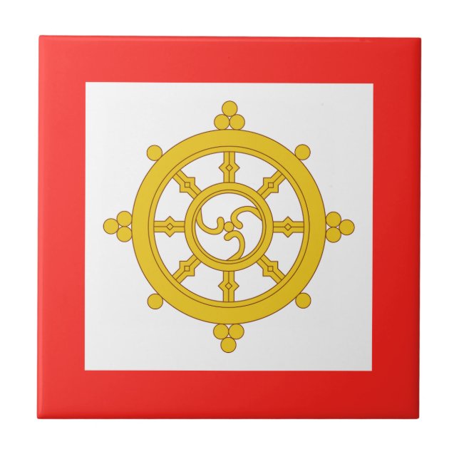 Kingdom of Sikkim Flag Tile (Front)