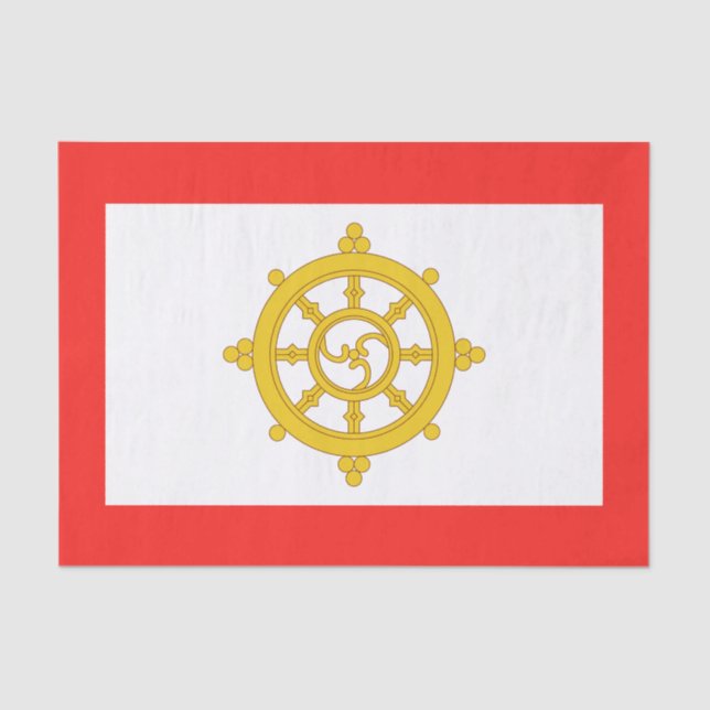 Kingdom of Sikkim Flag Tissue Paper (Front)