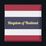 Kingdom of Thailand Magnet<br><div class="desc">History of the Flag of the Kingdom of Thailand: The tricolored flag of the Kingdom of Thailand, through Rama VI royal degree on September 28 in 1917, demonstrates the magnificent beauty and culture of the Kingdom of Thailand, and each colour on the flag clearly reflect that. The white on the...</div>