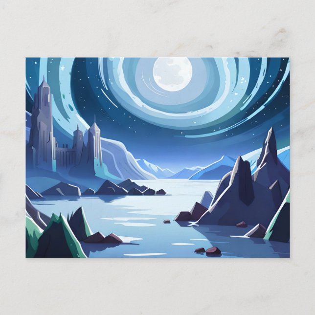 Kingdom with a Shining Moon Postcard (Front)