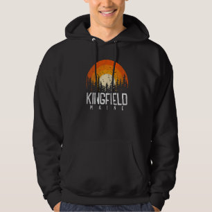 Kingfield Maine ME  Retro Vintage 70s 80s 90s Hoodie
