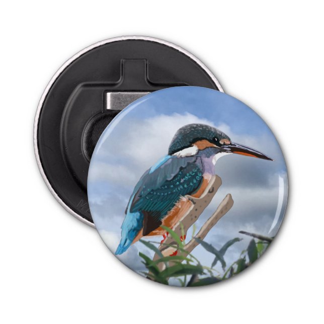 Kingfisher and Willow   Bottle Opener (Front)