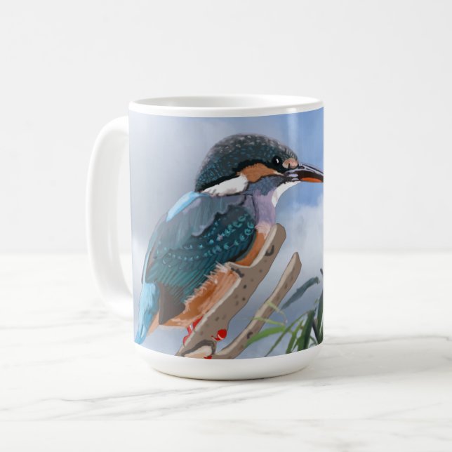 Kingfisher and Willow  Coffee Mug (Front Left)