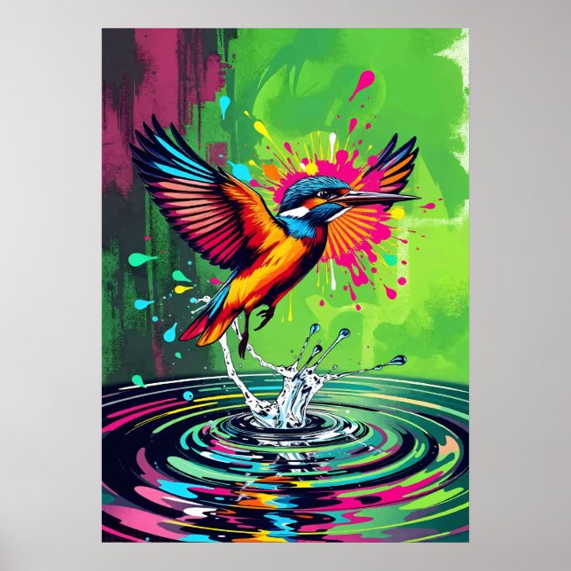 Kingfisher Art Poster (Front)