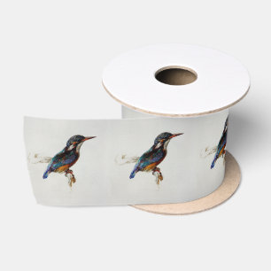 Kingfisher Bird (by John Ruskin) Satin Ribbon