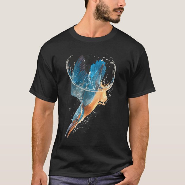 Kingfisher Bird Dive T-Shirt (Front)