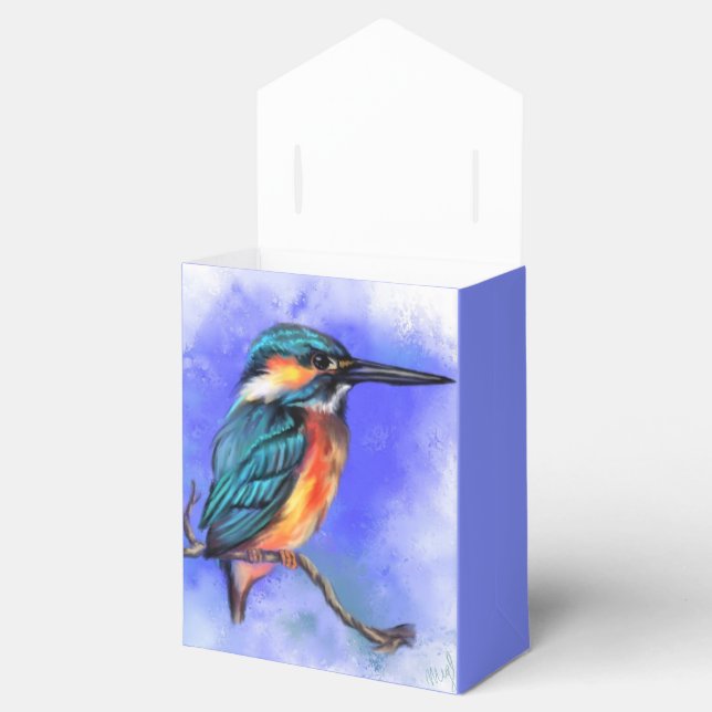Kingfisher Bird Favour Box - Customisable (Opened)