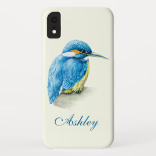 Kingfisher bird fine art named blue cream iPhone XR case