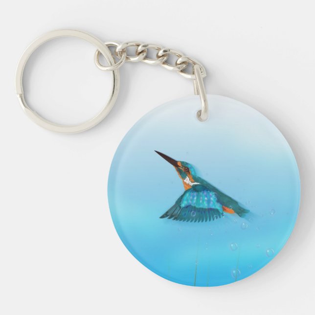 kingfisher Bird Key Ring (Front)