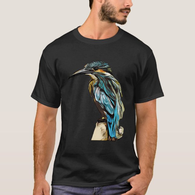 Kingfisher Bird Present T-Shirt (Front)