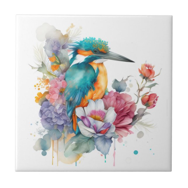 Kingfisher Bird Tile (Front)
